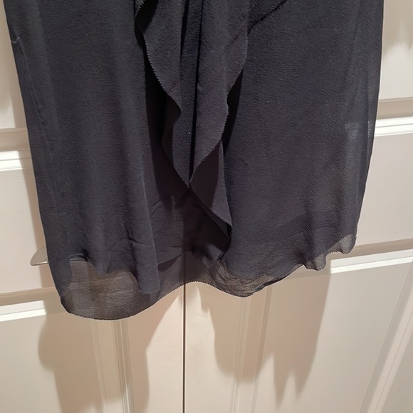 t babaton women’s black silk shortsleeeved blouse size XXXS - Picture 5 of 7